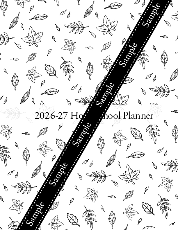 Editable Homeschool Planner 2026–2027 | Black & White Floral - Image 6