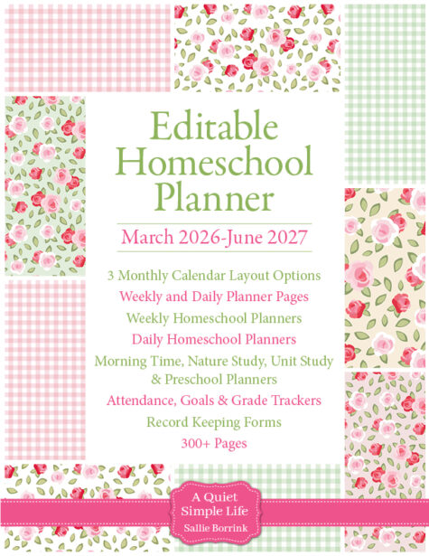 Editable Homeschool Planner 2026–2027 | Cottage Rose & Sage