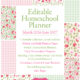 2026-2027 Editable Homeschool Planner Cottage Rose and Sage PREVIEW 052226