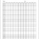 Editable Attendance Record Black and White