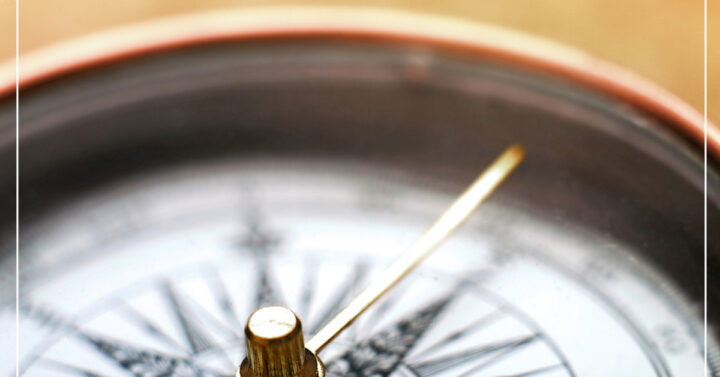 Classic compass one wooden table