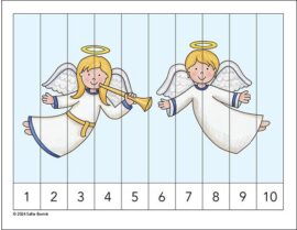 Nativity angels counting picture puzzle
