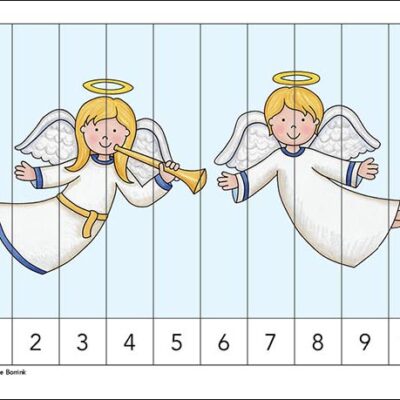 Nativity angels counting picture puzzle