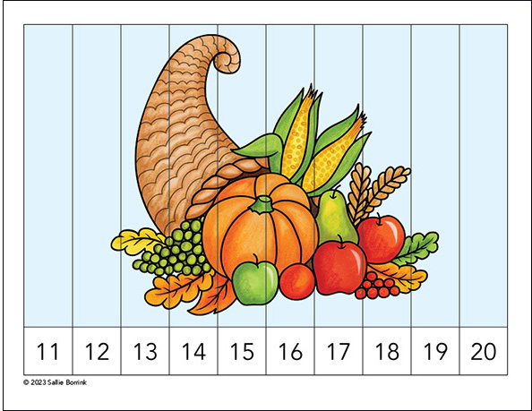 Cornucopia counting picture puzzle