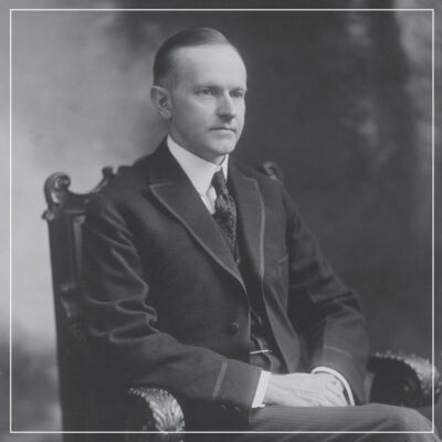 Portrait of Calvin Coolidge around the time he wrote "Whose Country Is This?" about the problems with immigration