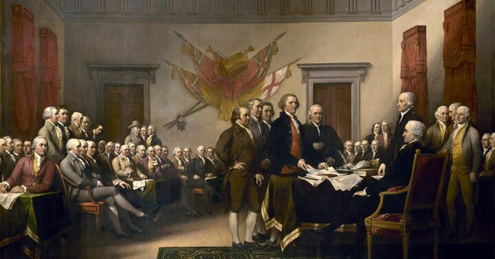 Declaration of Independence in Congress, at the Independence Hall, Philadelphia, July 4th, 1776 by John Trumbull