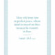 Isaiah 26:3 KJV printable wall art in Daisies and Gingham design