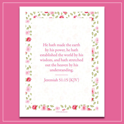 Free Jeremiah 51:15 KJV Printable Wall Art