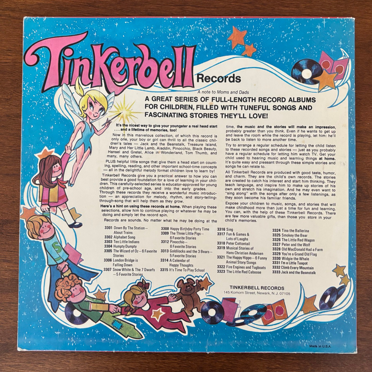 You're a Grand Old Flag - Tinkerbell Records back cover