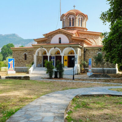 The chapel at the traditional baptismal site of Lydia, the first Christian in Europe near Ancient Philippi, Greece