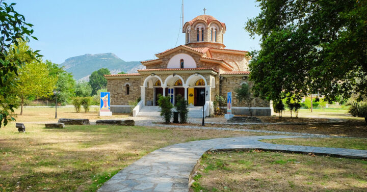 The chapel at the traditional baptismal site of Lydia, the first Christian in Europe near Ancient Philippi, Greece