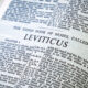 Bible open to the book of Leviticus