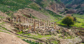 Ancient Roman ruins in Pella where Christians from church of Jerusalem fled